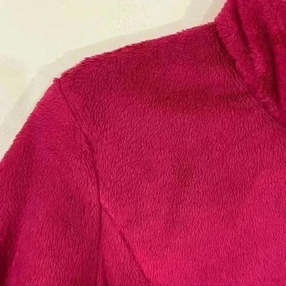 Merrell Magenta Fleece Full Zip Fuzzy Crop Neck Jacket Size M - Picture 7 of 16